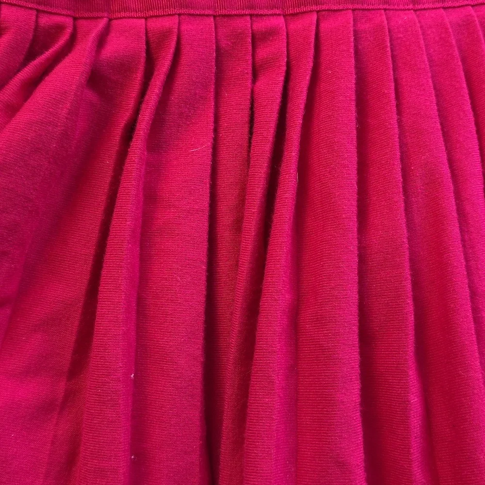 Gymboree Girl's Dress Fushcia With Faux Pearls/Gemstones Pleated Skirt Sz 8 EUC‎